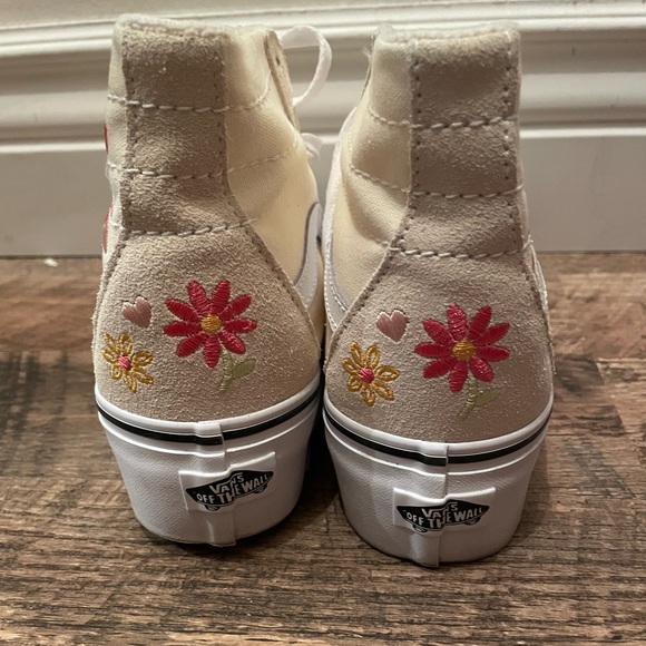 Vans beige/floral platform sk8-his - Picture 2 of 4